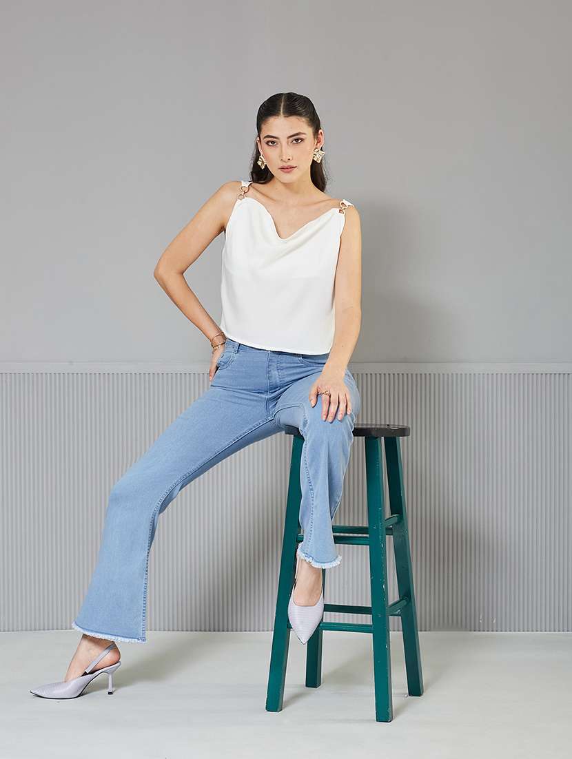 Women Solid High Rise Bootcut Jeans - 22362287 -  Standard Image - 3