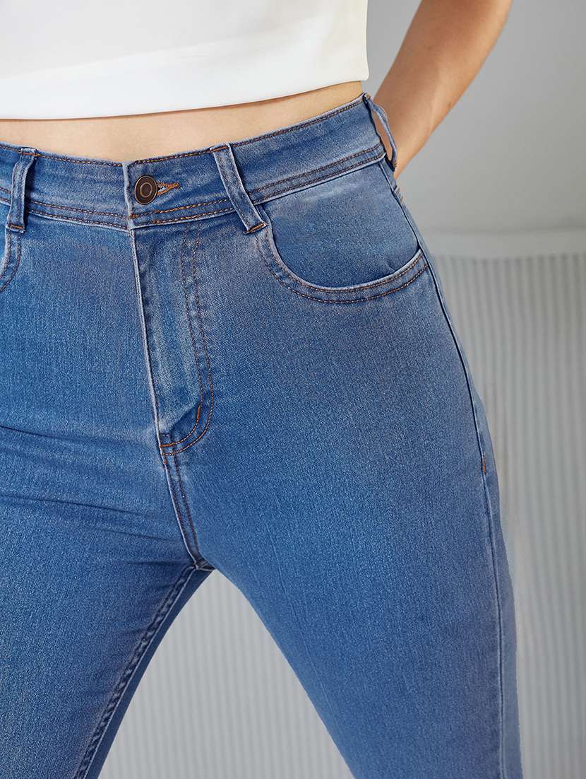 women solid high rise skinny fit jeans - 22362291 -  Standard Image - 3