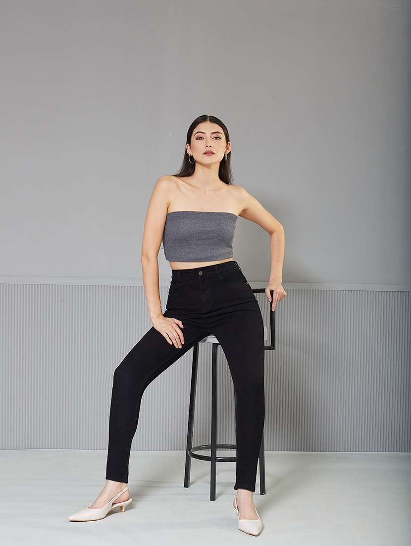 women solid high rise skinny fit jeans - 22362335 -  Standard Image - 3