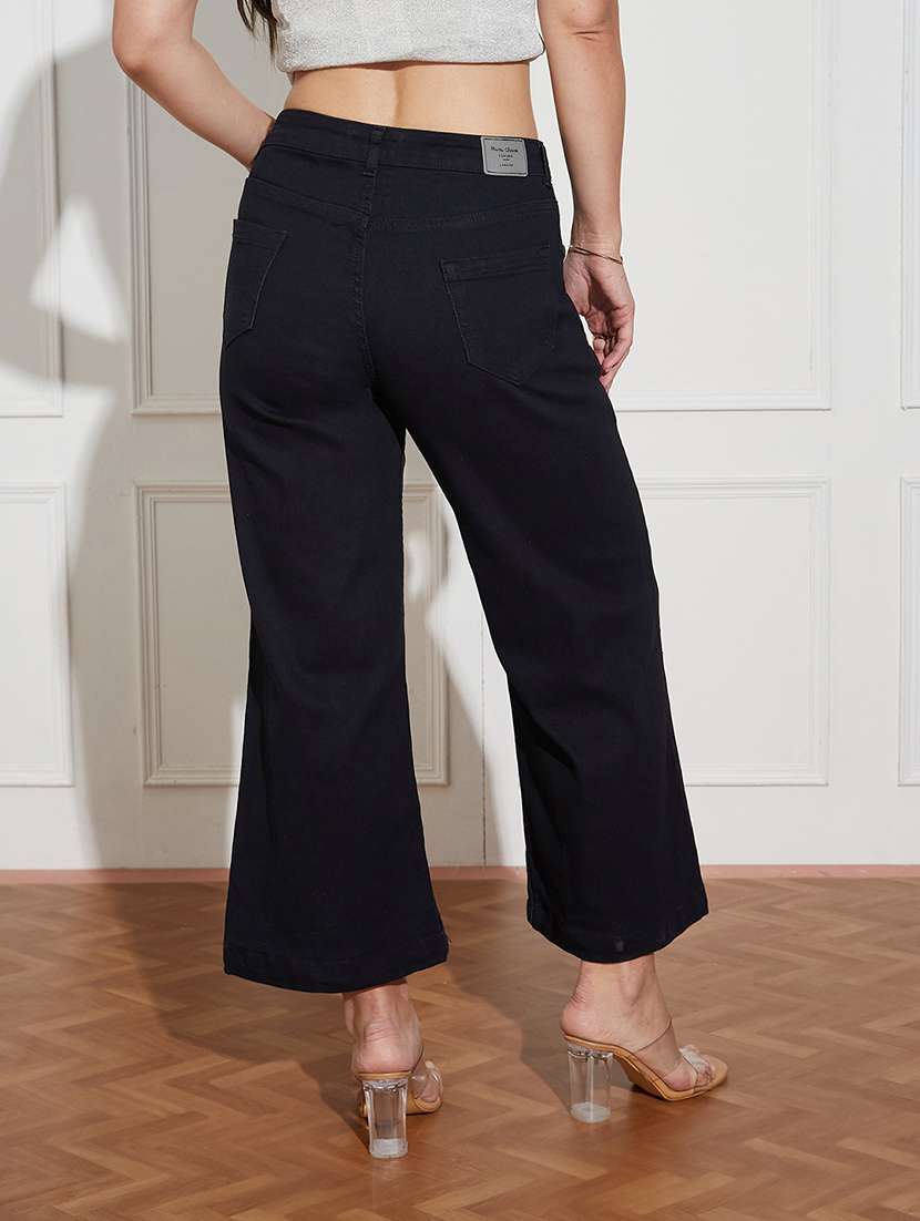 women solid mid rise bootcut jeans - 22362338 -  Standard Image - 3