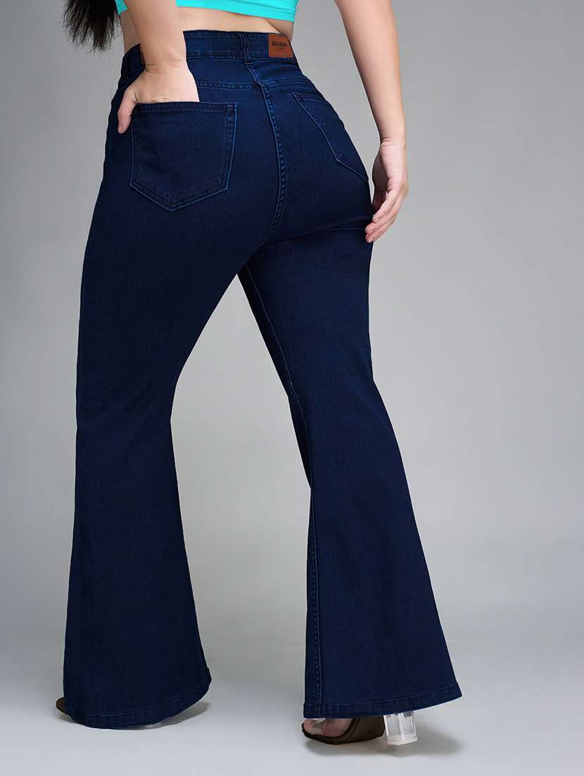 womne plus size solid high rise bootcut jeans - 22362398 -  Standard Image - 3