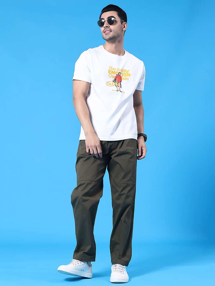 olive cotton  full length track pant - 22362779 -  Standard Image - 5
