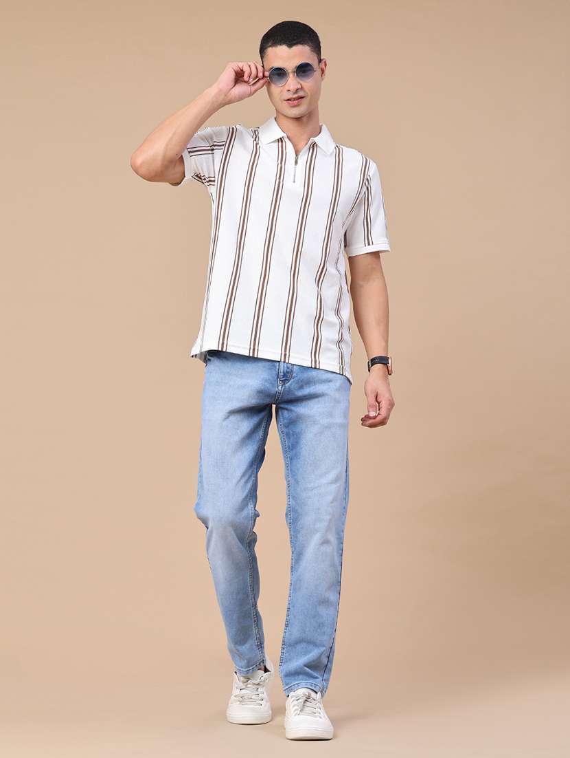 men striped short sleeve regular fit polo t-shirt - 22362859 -  Standard Image - 5