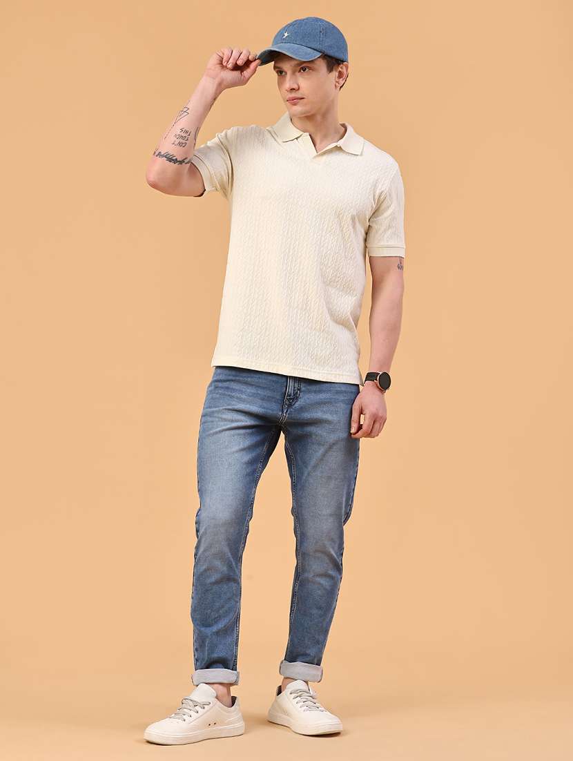 men washed mid rise full length slim fit jeans - 22362862 -  Standard Image - 5