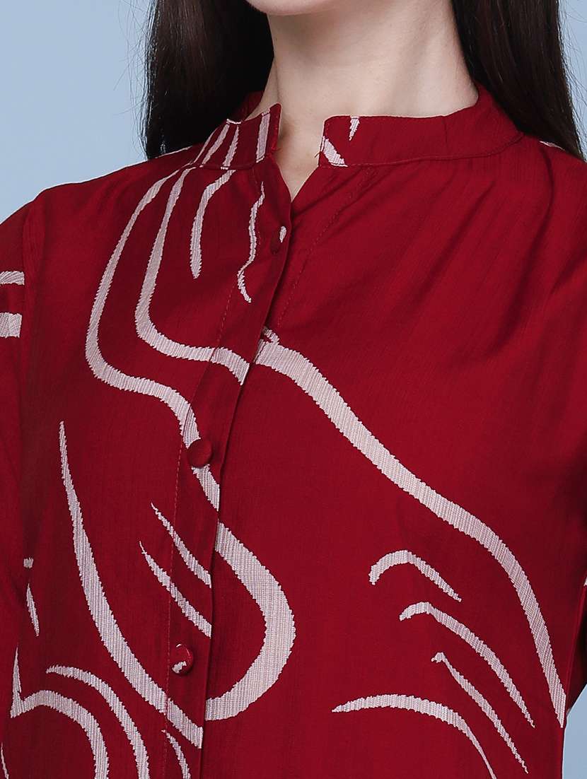 women printed three quarter sleeves tiered dress - 22363136 -  Standard Image - 5