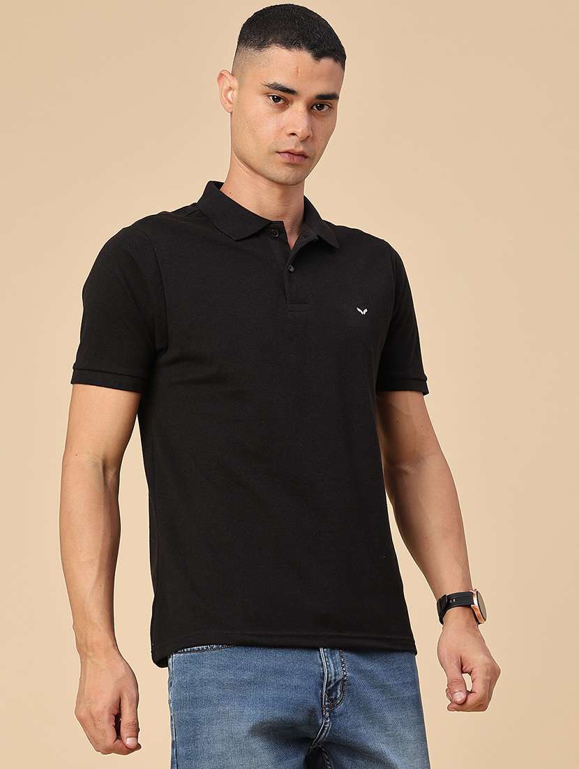 men solid short sleeve regular fit polo t-shirt - 22363154 -  Standard Image - 3