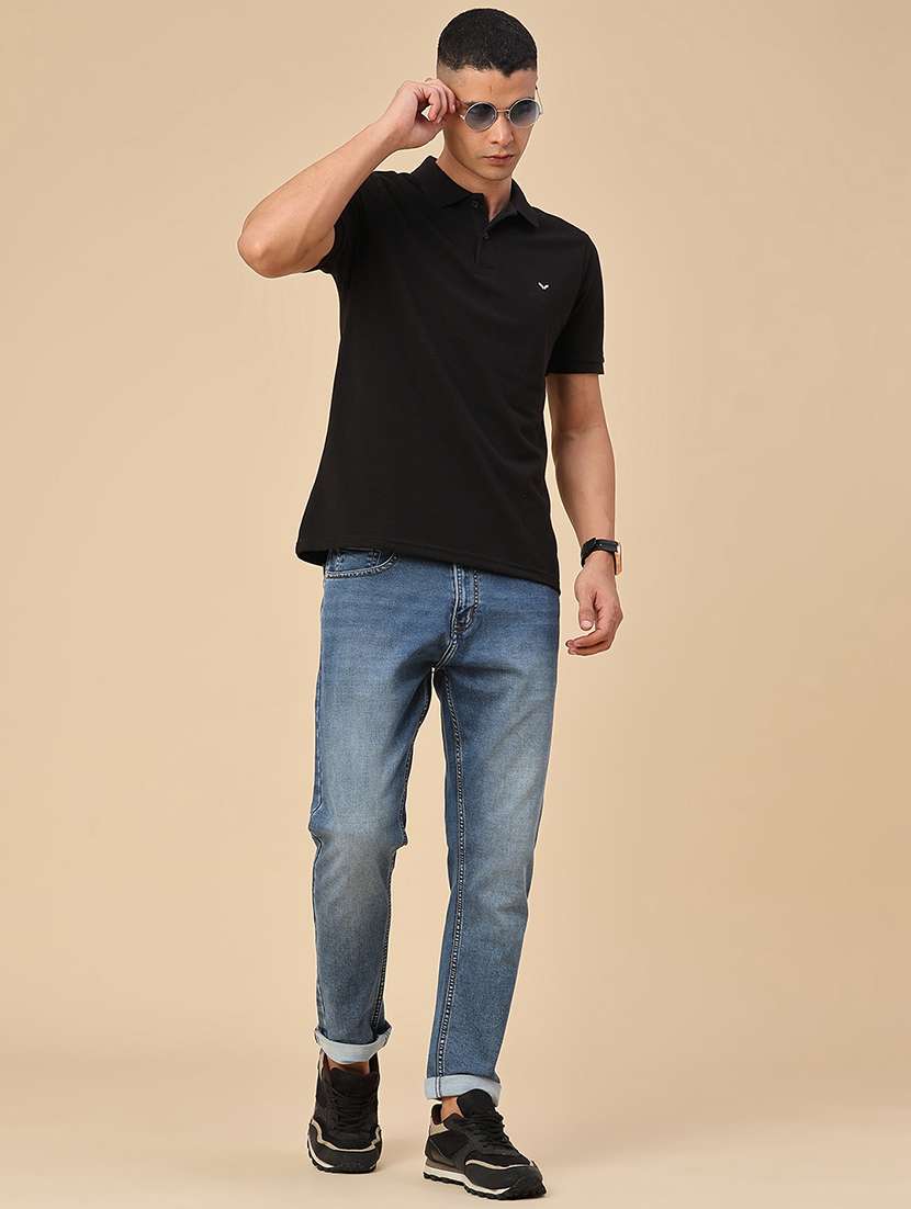 men solid short sleeve regular fit polo t-shirt - 22363154 -  Standard Image - 5