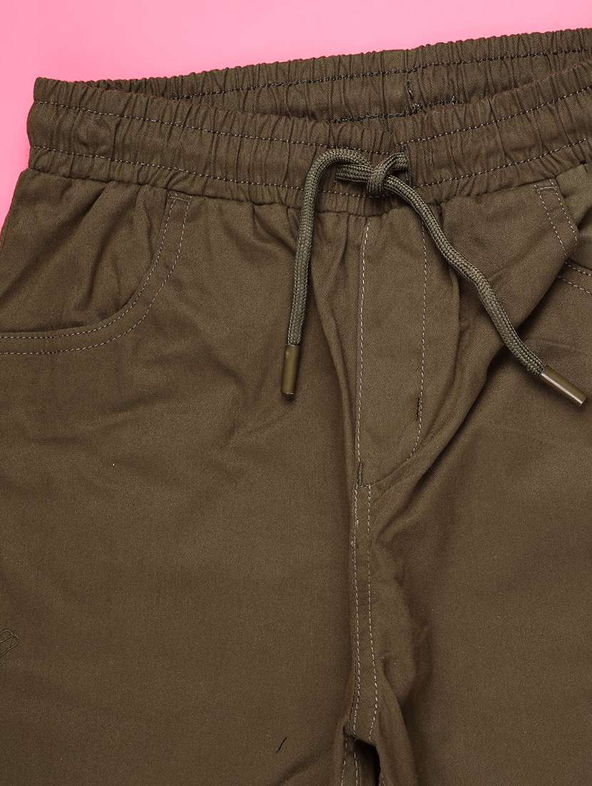 olive cotton casual trouser - 22363186 -  Standard Image - 3