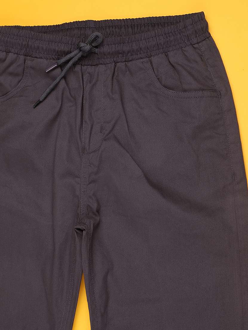 girls solid mid rise jogger - 22363188 -  Standard Image - 3