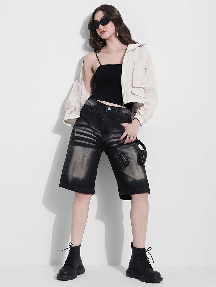 women solid long sleeve biker jacket - 22363312 -  Standard Image - 5