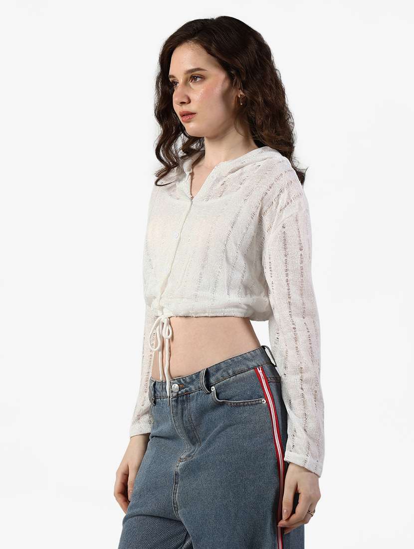 women self designed long sleeve top with slip - 22363383 -  Standard Image - 3