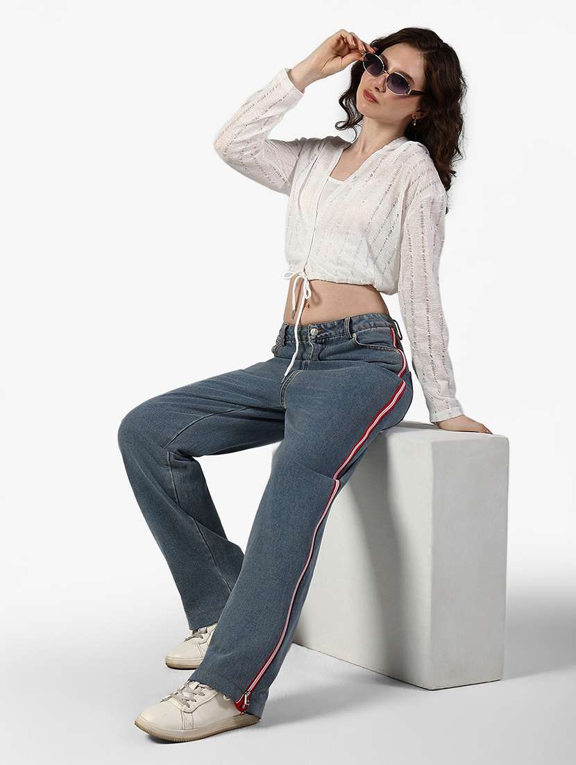 women self designed long sleeve top with slip - 22363383 -  Standard Image - 5