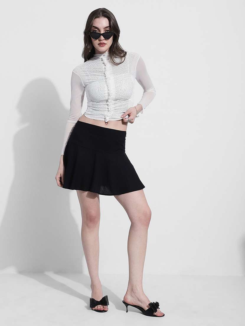 women embellished long sleeve sheer top - 22363414 -  Standard Image - 5