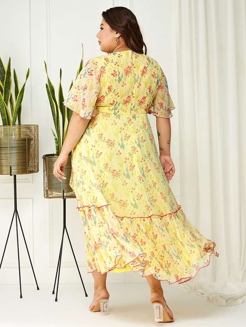 women plus size floral print tiered dress - 22363555 -  Standard Image - 3