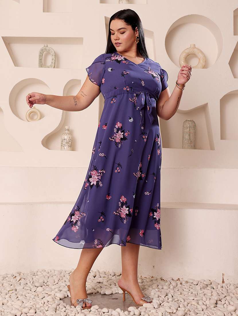 women plus size floral print a-line dress - 22363565 -  Standard Image - 3