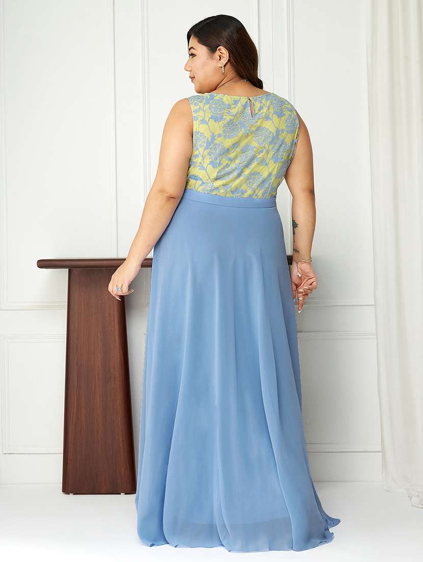 women plus size self designed lace dress - 22363568 -  Standard Image - 3