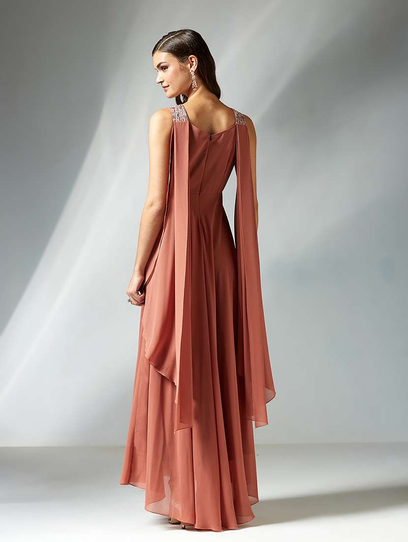 women self designed sleeveless fit & flare dress - 22363573 -  Standard Image - 3