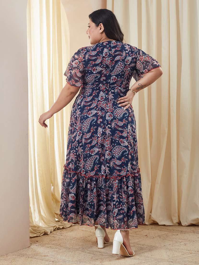 women plus size printed tiered dress - 22363581 -  Standard Image - 3