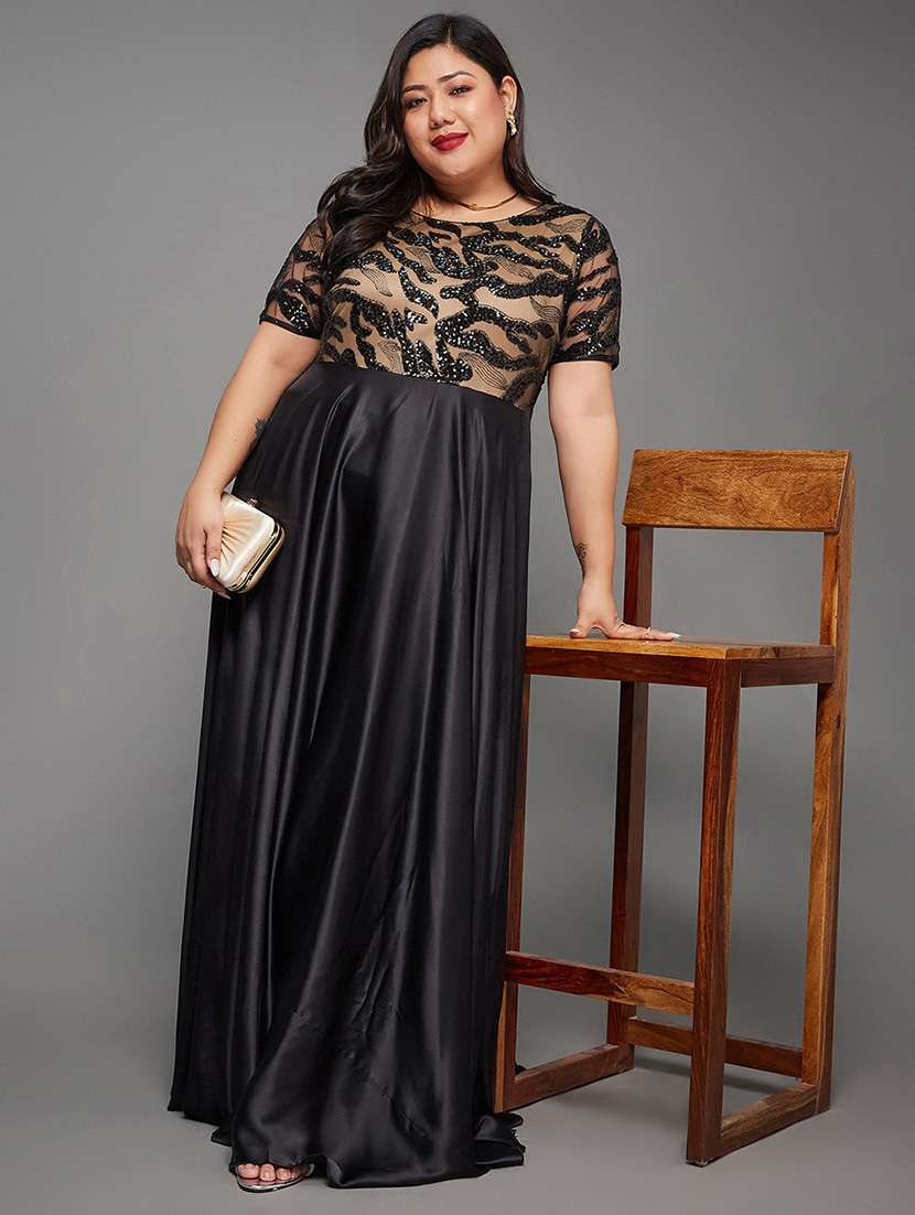 women plus size sequined short sleeve dress - 22363591 -  Standard Image - 3