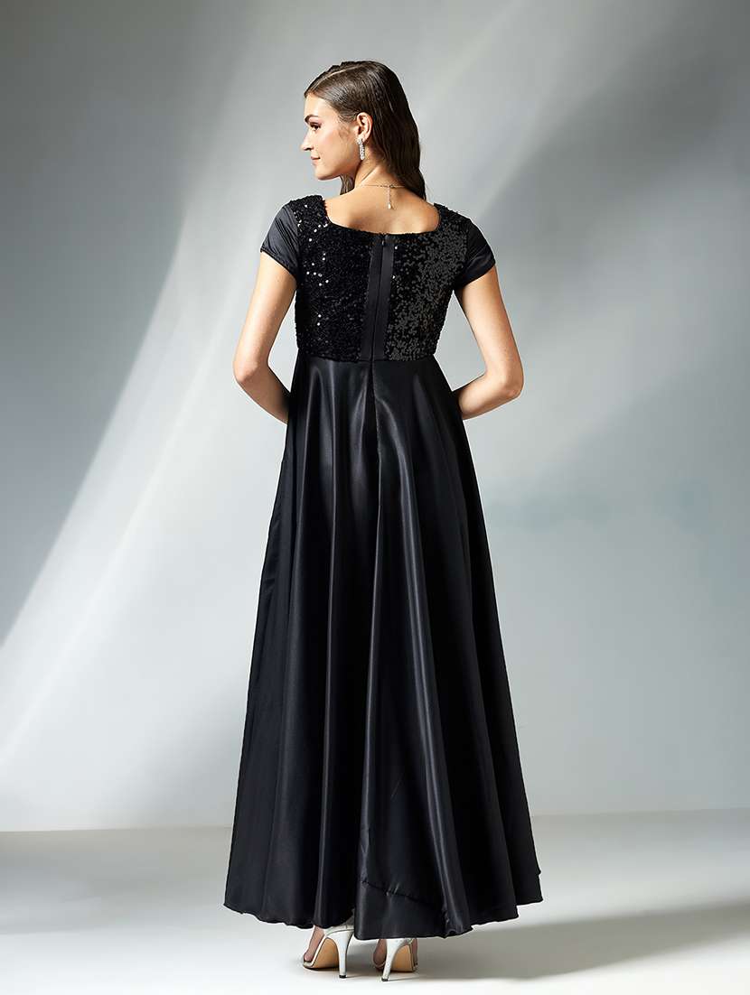 women embellished short sleeve fit & flare dress - 22363616 -  Standard Image - 3