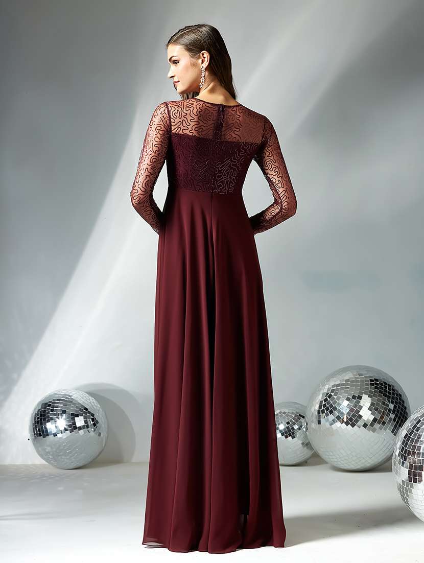 Women Embellished Long Sleeve Fit & Flare Dress - 22363623 -  Standard Image - 3