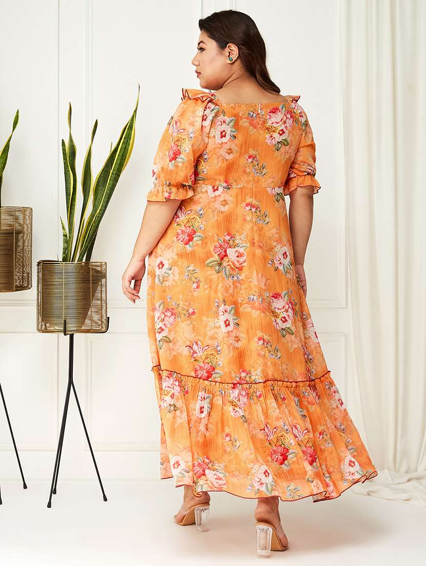 women plus size printed tiered dress - 22363650 -  Standard Image - 3
