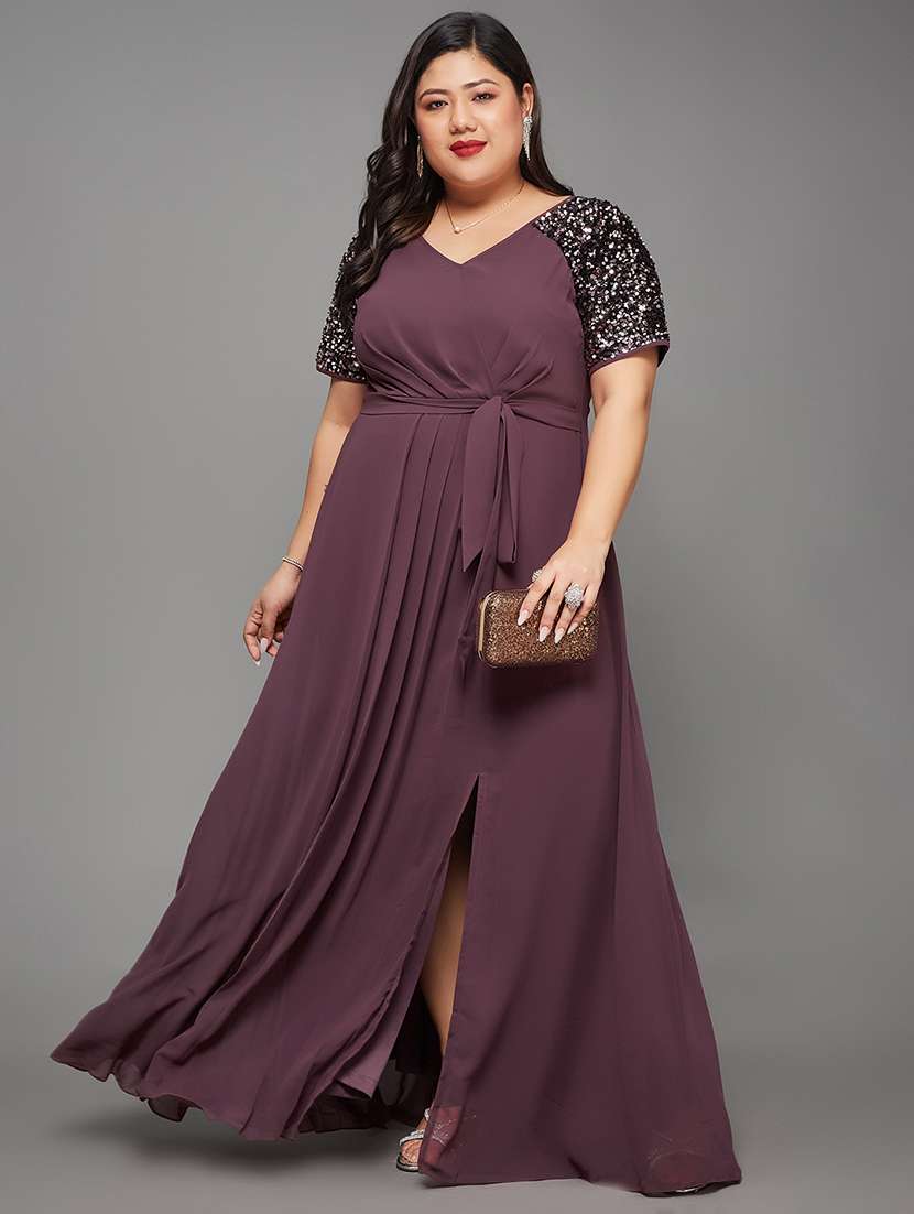 women plus size sequined short sleeve dress