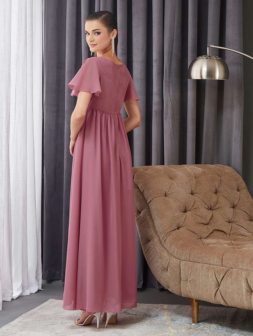 women embroidered flared sleeve fit & flare dress - 22363663 -  Standard Image - 3