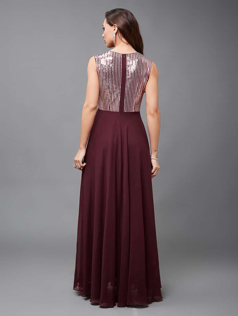 women sequined sleeveless fit & flare dress - 22363677 -  Standard Image - 3