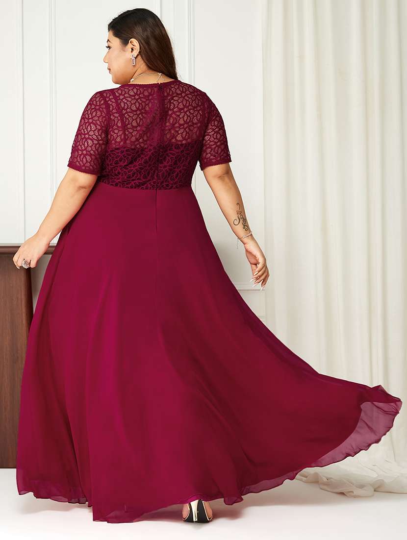 women plus size short sleeve fit & flare dress - 22363703 -  Standard Image - 3