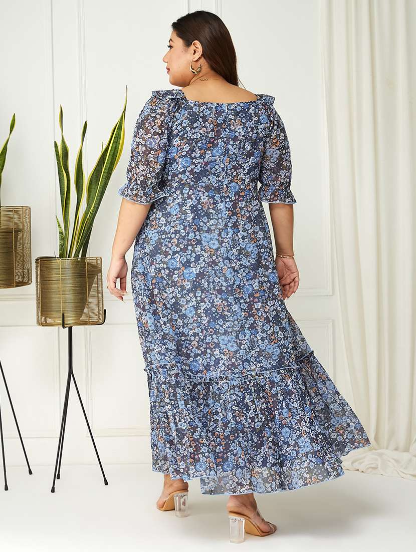 women plus size printed tiered dress - 22363740 -  Standard Image - 3