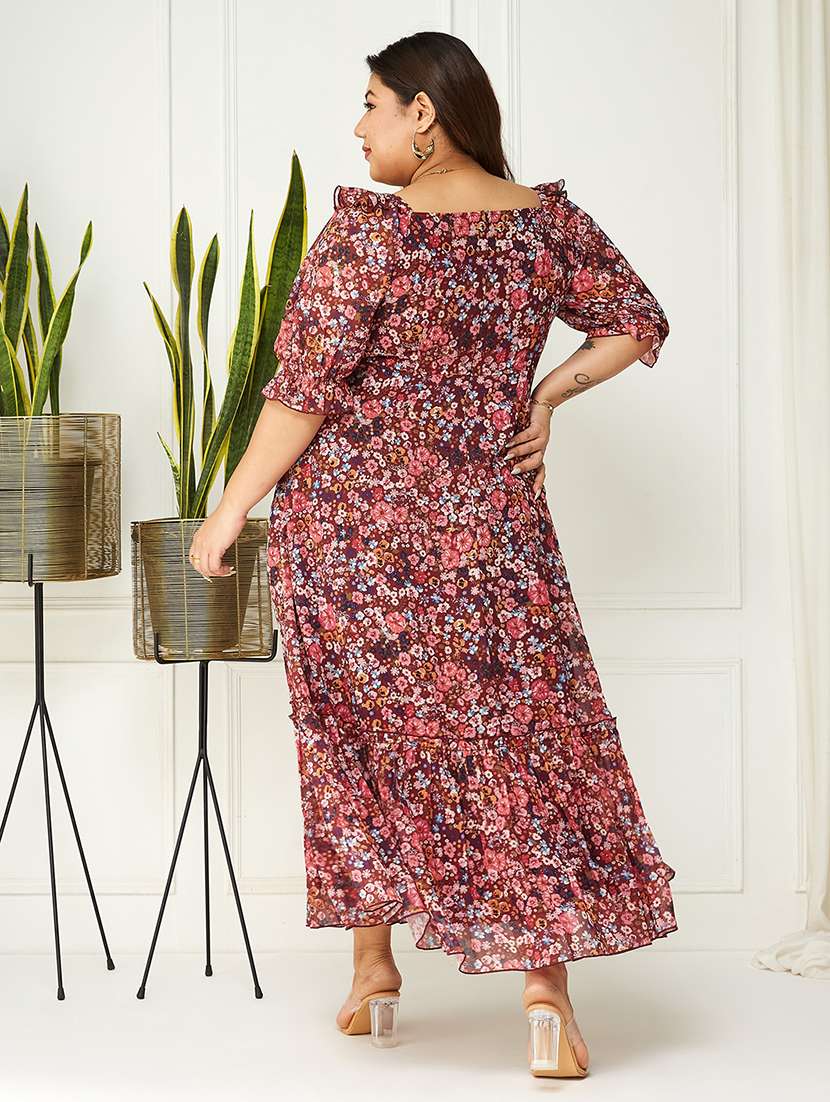 women plus size printed tiered dress - 22363750 -  Standard Image - 3