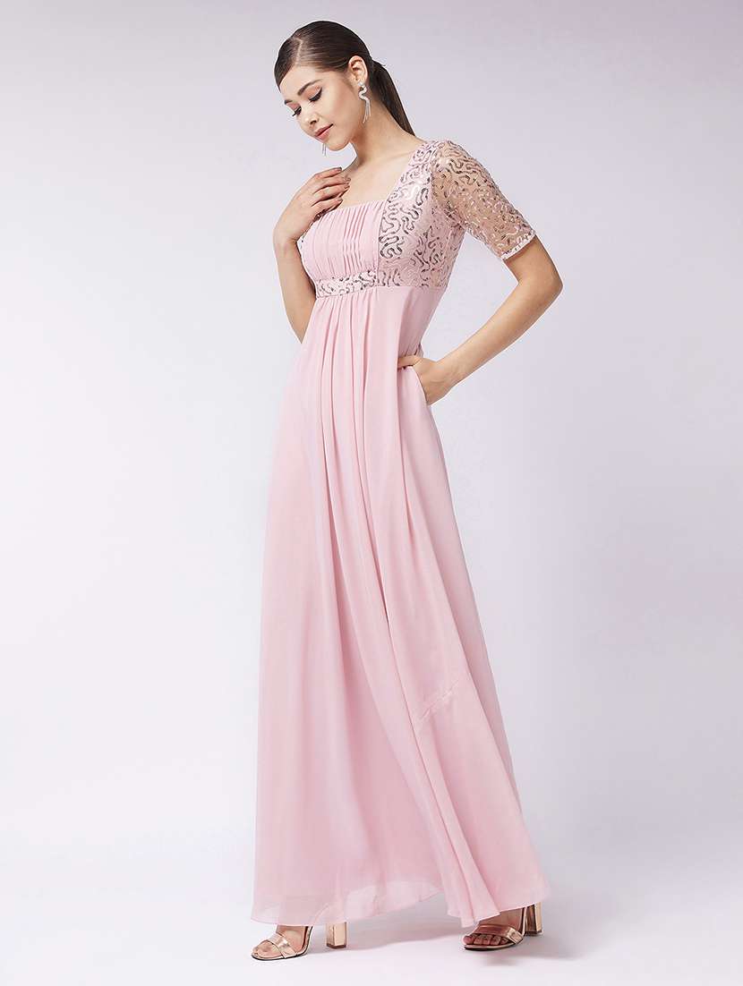 women embellished short sleeve fit & flare dress - 22363763 -  Standard Image - 3