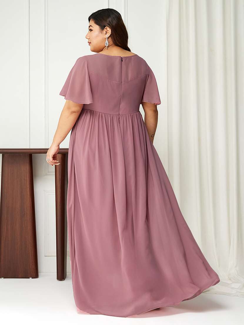 women plus size embroidered flared sleeve dress - 22363772 -  Standard Image - 3