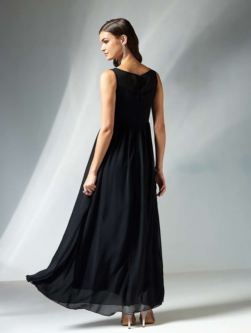 women embroidered sleeveless fit & flare dress - 22363780 -  Standard Image - 3