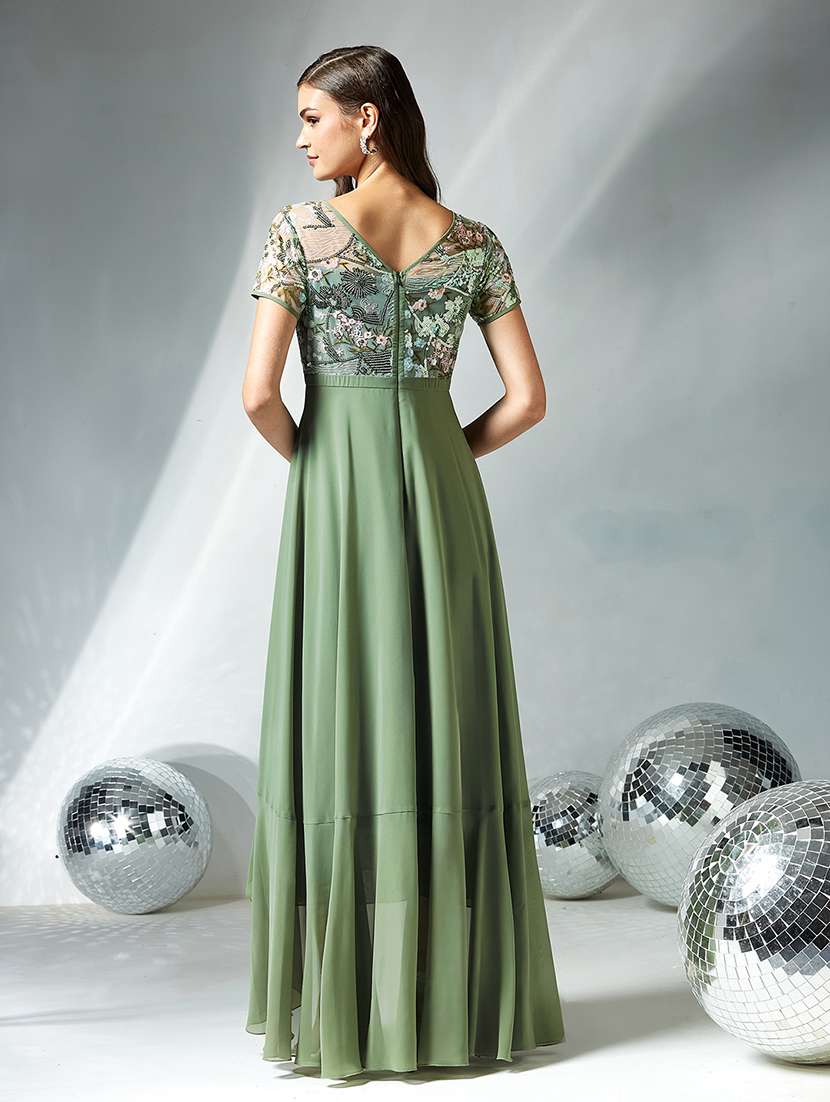 women sequined short sleeve asymmetric dress - 22363783 -  Standard Image - 3