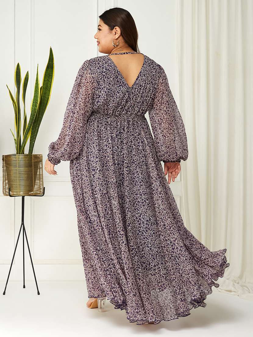women plus size printed fit & flared dress - 22363814 -  Standard Image - 3