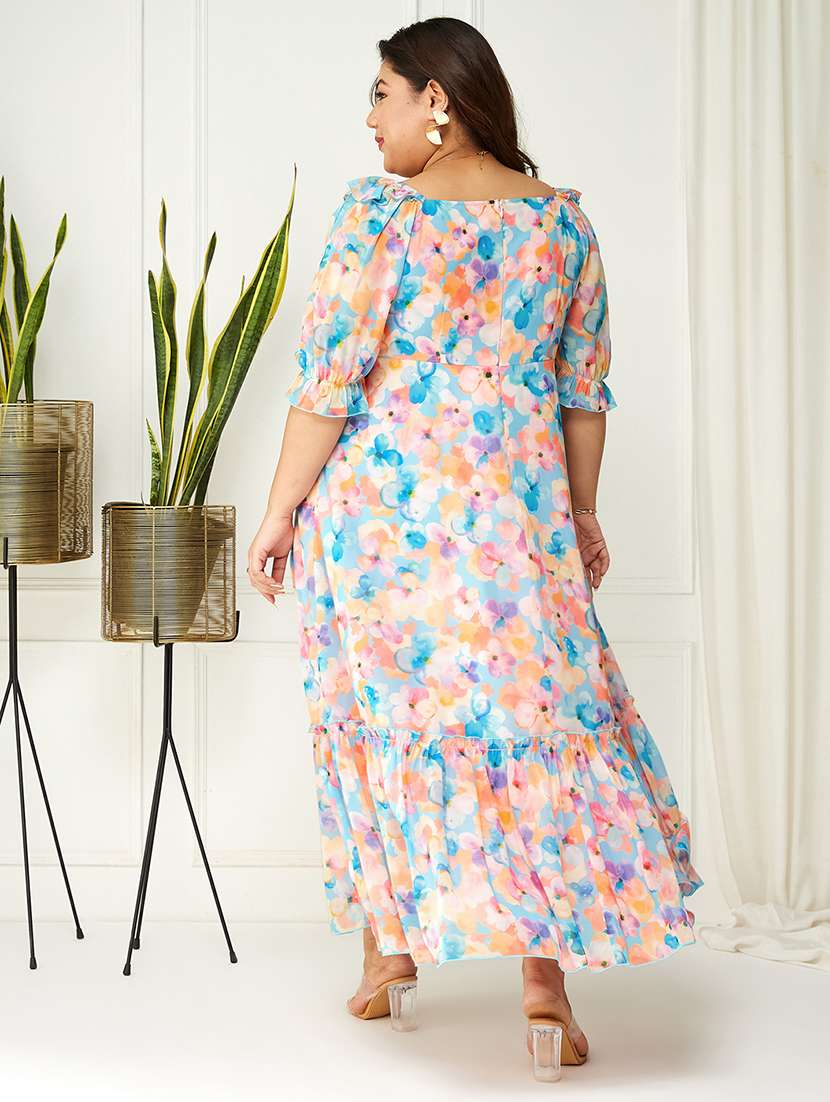 women plus size printed tiered dress - 22363818 -  Standard Image - 3