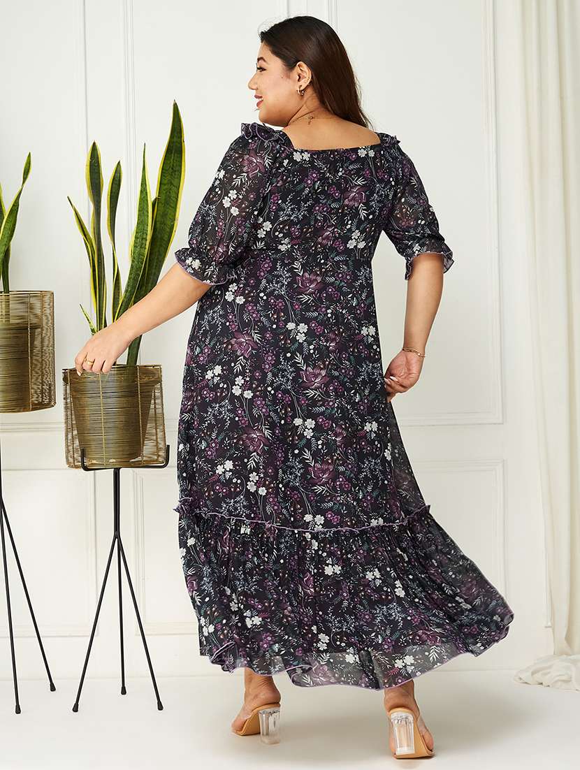 women plus size printed tiered dress - 22363819 -  Standard Image - 3