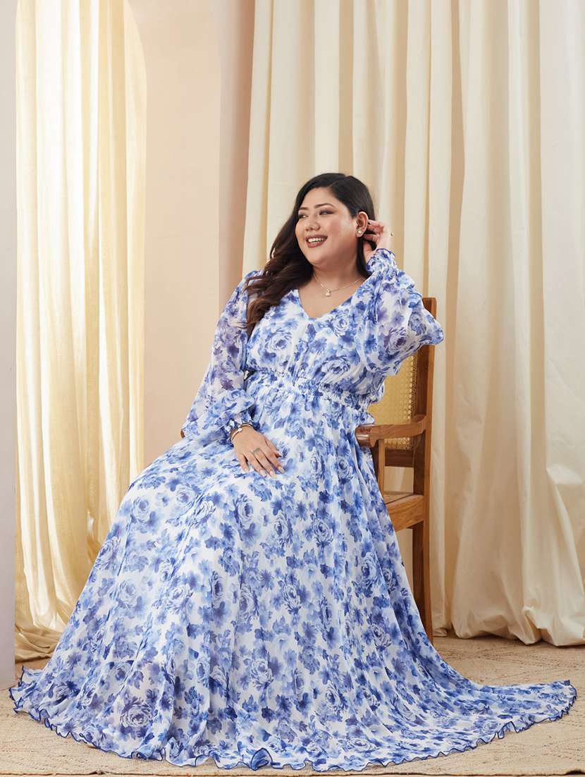 women plus size printed fit & flared dress - 22363828 -  Standard Image - 3