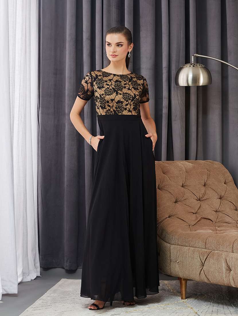 women floral print short sleeve  fit & flare dress