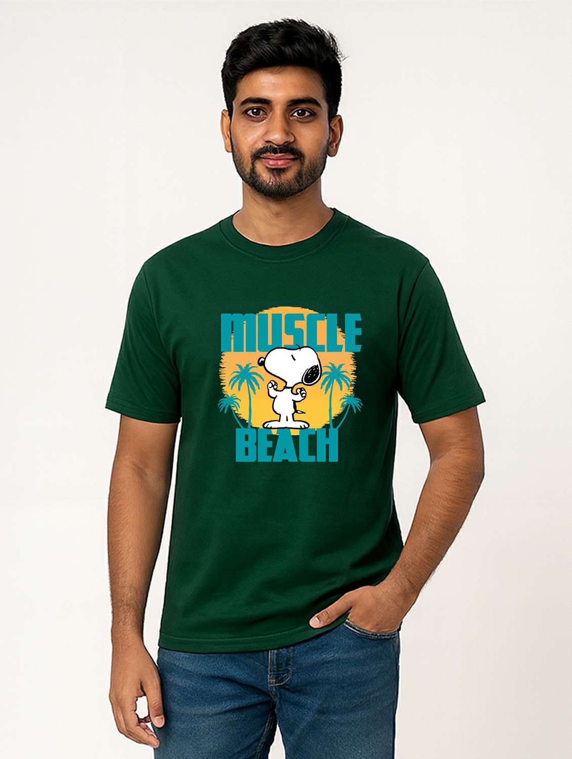 men printed short sleeve regular fit t-shirt