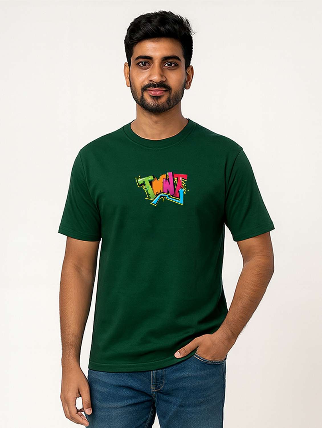 men printed short sleeve regular fit t-shirt