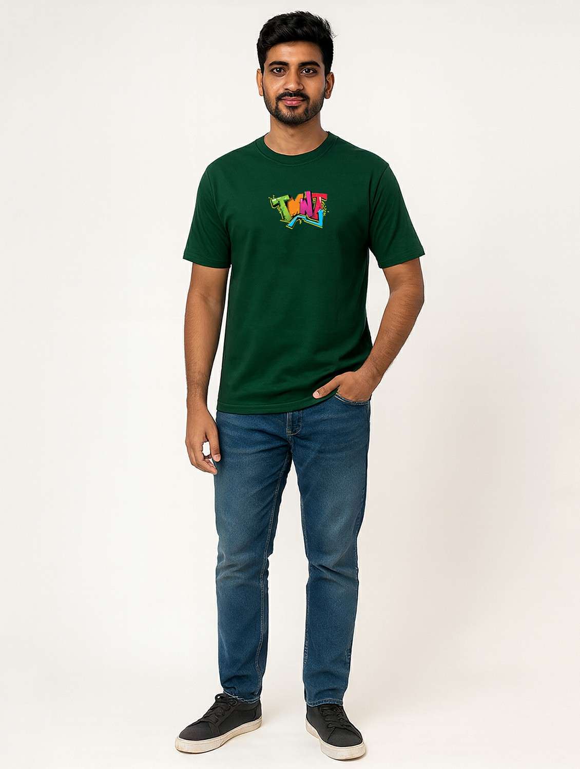 men printed short sleeve regular fit t-shirt - 22363929 -  Standard Image - 3