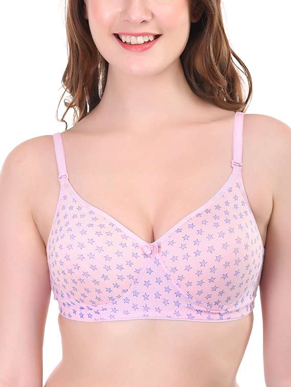 women pack of 3 printed non wired bra - 22363935 -  Standard Image - 3