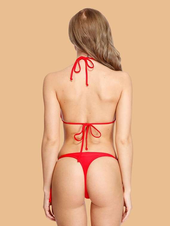 women solid swimwear bikini set - 22363957 -  Standard Image - 3