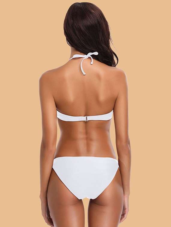 women solid swimwear bikini set - 22363973 -  Standard Image - 3