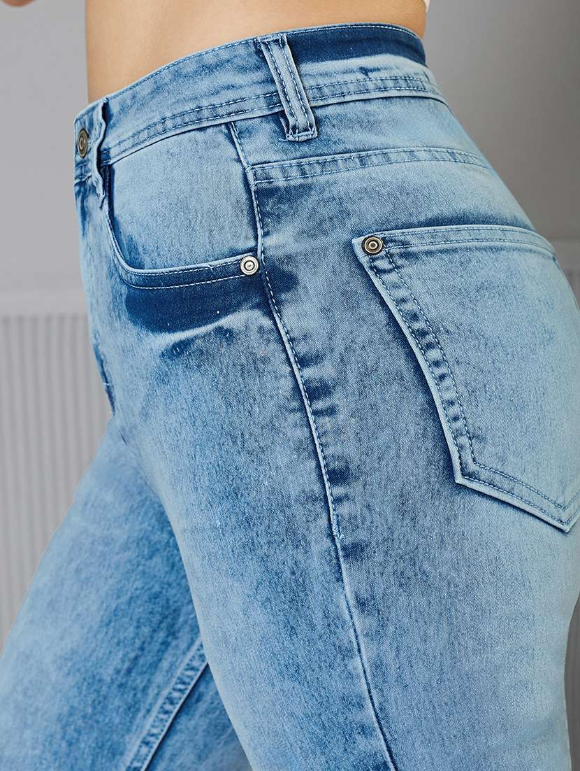 women solid high rise bootcut jeans - 22364048 -  Standard Image - 3