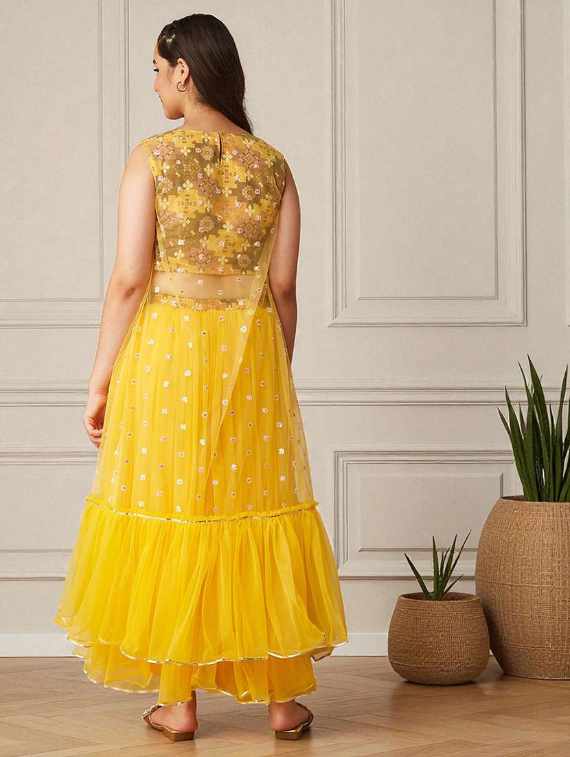 girls printed lehenga and choli with embellished shrug - 22364063 -  Standard Image - 3