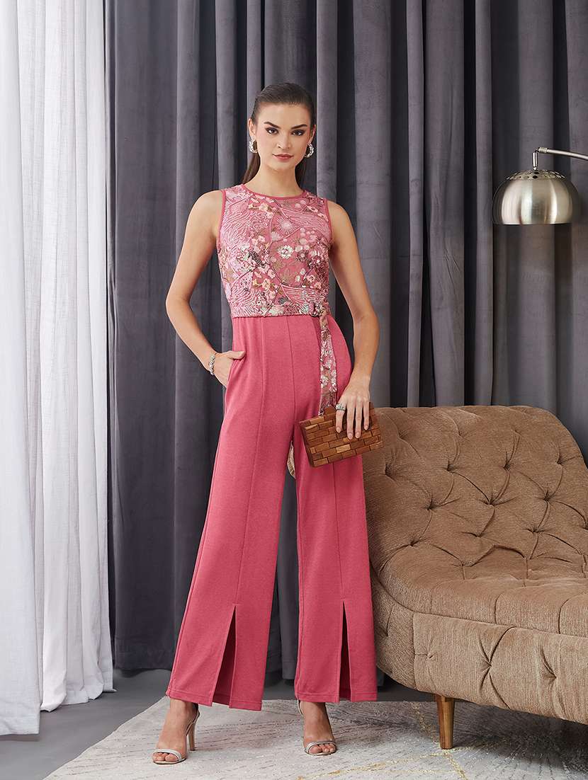 women embellished sleeveless jumpsuit